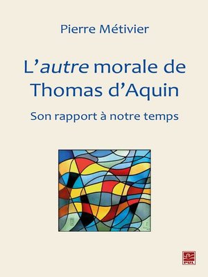 cover image of L'autre morale de Thomas d'Aquin